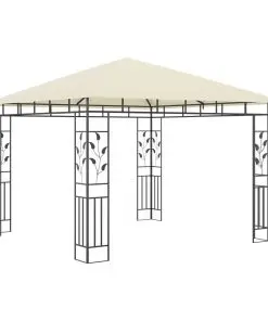 vidaXL Gazebo with Mosquito Net 3x3x2.73 m Cream 180 g/m²
