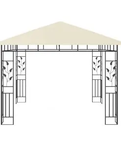 vidaXL Gazebo with Mosquito Net 3x3x2.73 m Cream 180 g/m²