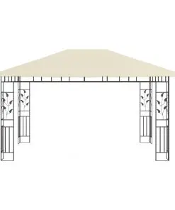 vidaXL Gazebo with Mosquito Net 4x3x2.73 m Cream 180 g/m²
