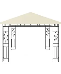 vidaXL Gazebo with Mosquito Net 4x3x2.73 m Cream 180 g/m²