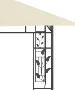 vidaXL Gazebo with Mosquito Net 4x3x2.73 m Cream 180 g/m²