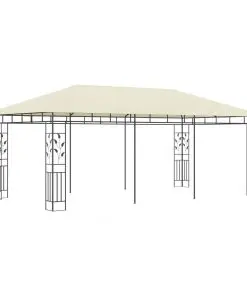 vidaXL Gazebo with Mosquito Net 6x3x2.73 m Cream