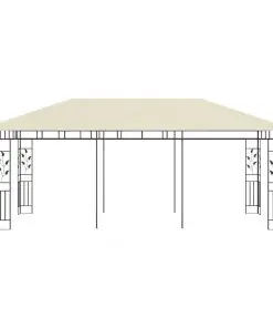 vidaXL Gazebo with Mosquito Net 6x3x2.73 m Cream