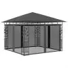 vidaXL Gazebo with Mosquito Net 3x3x2.73 m Anthracite 180 g/m²