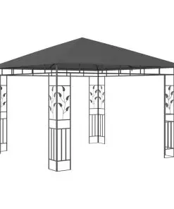 vidaXL Gazebo with Mosquito Net 3x3x2.73 m Anthracite 180 g/m²