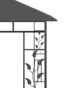vidaXL Gazebo with Mosquito Net 3x3x2.73 m Anthracite 180 g/m²