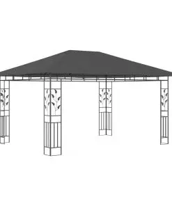 vidaXL Gazebo with Mosquito Net 4x3x2.73 m Anthracite 180 g/m²