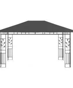 vidaXL Gazebo with Mosquito Net 4x3x2.73 m Anthracite 180 g/m²
