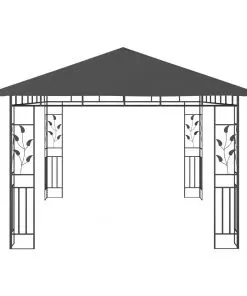 vidaXL Gazebo with Mosquito Net 4x3x2.73 m Anthracite 180 g/m²