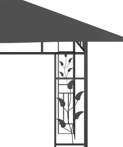 vidaXL Gazebo with Mosquito Net 4x3x2.73 m Anthracite 180 g/m²