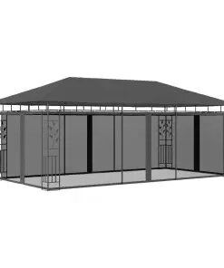 vidaXL Gazebo with Mosquito Net 6x3x2.73 m Anthracite