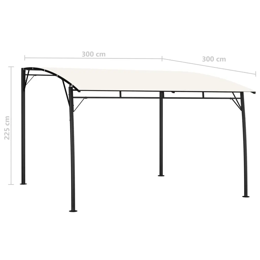 vidaXL Garden Sunshade Awning 3x3x2.25 m Cream