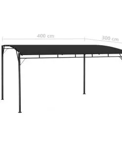 vidaXL Garden Sunshade Awning 4x3x2.25 m Anthracite