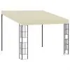vidaXL Wall-mounted Gazebo 3×3 m Cream Fabric