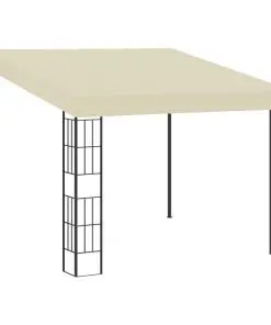 vidaXL Wall-mounted Gazebo 3×3 m Cream Fabric