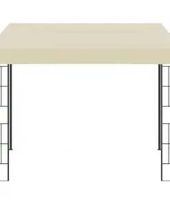 vidaXL Wall-mounted Gazebo 3×3 m Cream Fabric