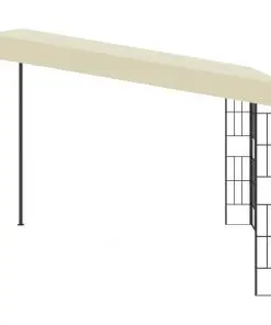 vidaXL Wall-mounted Gazebo 3×3 m Cream Fabric