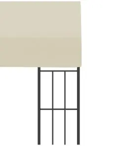 vidaXL Wall-mounted Gazebo 3×3 m Cream Fabric