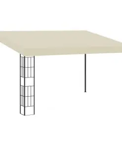 vidaXL Wall-mounted Gazebo 3×4 m Cream Fabric