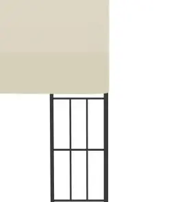 vidaXL Wall-mounted Gazebo 3×4 m Cream Fabric