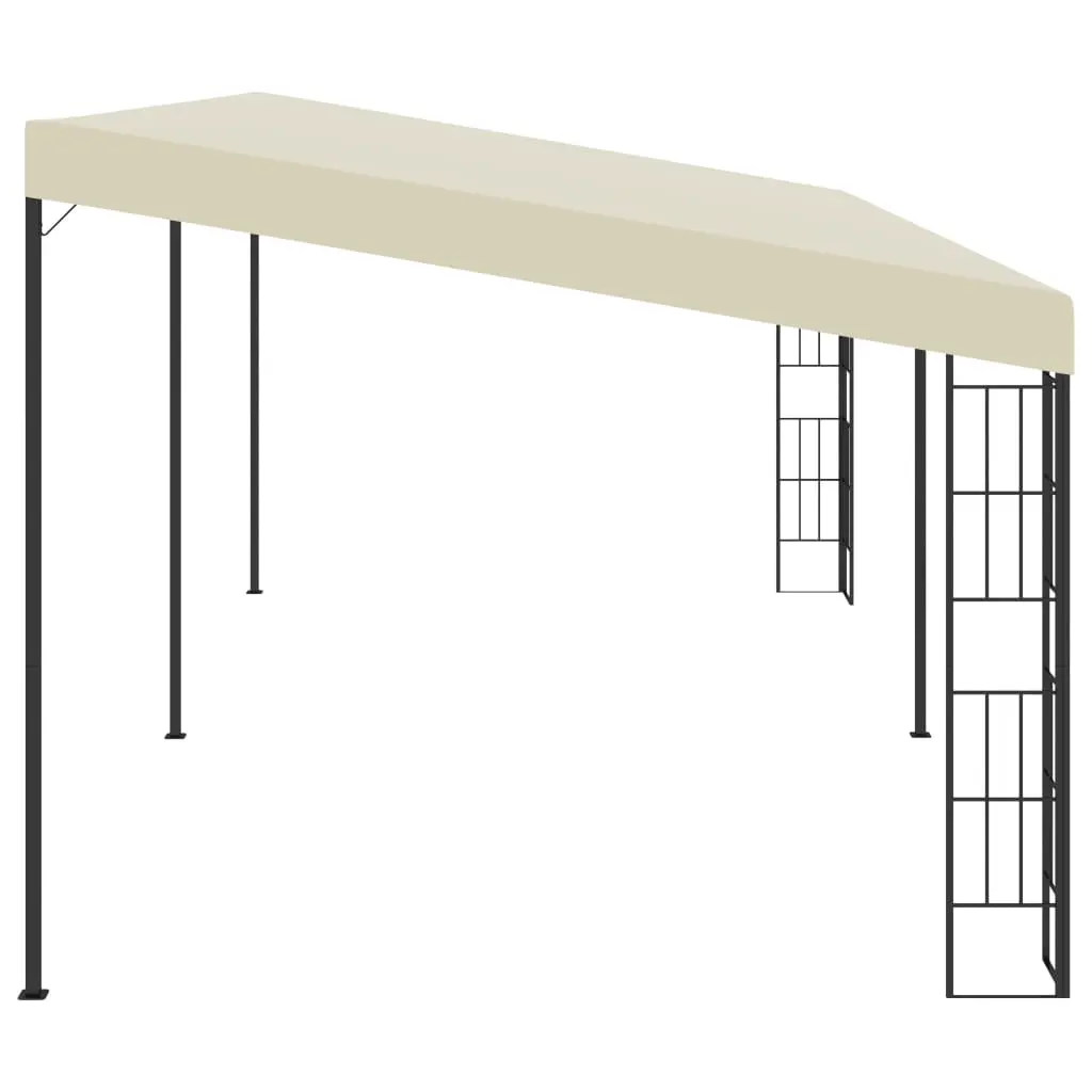 vidaXL Wall-mounted Gazebo 3×6 m Cream Fabric