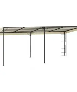 vidaXL Wall-mounted Gazebo 3×6 m Cream Fabric