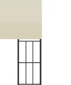 vidaXL Wall-mounted Gazebo 3×6 m Cream Fabric