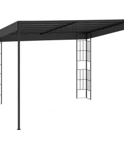 vidaXL Wall-mounted Gazebo 3×3 m Anthracite Fabric