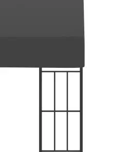 vidaXL Wall-mounted Gazebo 3×3 m Anthracite Fabric