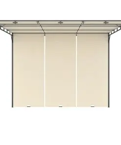 vidaXL Garden Gazebo with Side Curtain 3x3x2.25m Cream