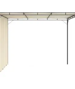 vidaXL Garden Gazebo with Side Curtain 3x3x2.25m Cream