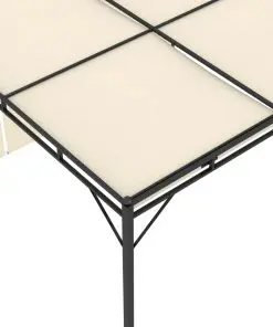 vidaXL Garden Gazebo with Side Curtain 3x3x2.25m Cream