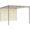vidaXL Garden Gazebo with Side Curtain 4x3x2.25 m Cream vidaXL Garden Gazebo with Side Curtain 4x3x2.25 m Cream