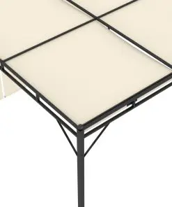 vidaXL Garden Gazebo with Side Curtain 4x3x2.25 m Cream