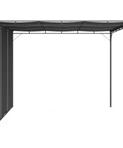 vidaXL Garden Gazebo with Side Curtain 3x3x2.25 m Anthracite