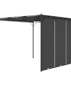 vidaXL Garden Gazebo with Side Curtain 3x3x2.25 m Anthracite