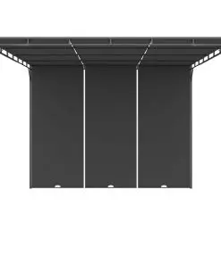vidaXL Garden Gazebo with Side Curtain 4x3x2.25 m Anthracite