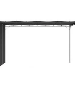 vidaXL Garden Gazebo with Side Curtain 4x3x2.25 m Anthracite