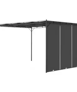 vidaXL Garden Gazebo with Side Curtain 4x3x2.25 m Anthracite