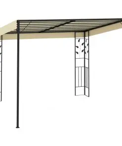 vidaXL Wall-mounted Gazebo 3x3x2.5 m Cream