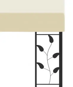 vidaXL Wall-mounted Gazebo 3x3x2.5 m Cream