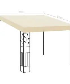 vidaXL Wall-mounted Gazebo 3x3x2.5 m Cream
