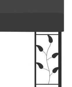 vidaXL Wall-mounted Gazebo 3x3x2.5 m Anthracite