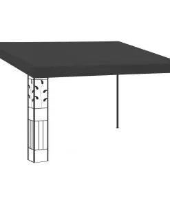 vidaXL Wall-mounted Gazebo 4x3x2.5 m Anthracite