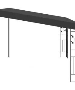 vidaXL Wall-mounted Gazebo 4x3x2.5 m Anthracite