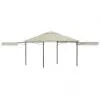 vidaXL Gazebo with Double Extended Roofs 3x3x2,75 m Cream 180 g/m²