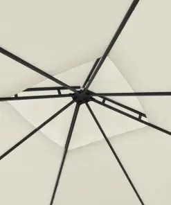 vidaXL Gazebo with Double Extended Roofs 3x3x2,75 m Cream 180 g/m²