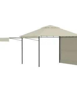 vidaXL Gazebo with Double Extended Roofs 3x3x2,75 m Cream 180 g/m²