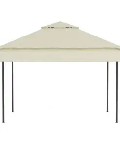 vidaXL Gazebo with Double Extended Roofs 3x3x2,75 m Cream 180 g/m²