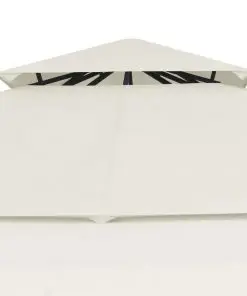 vidaXL Gazebo with Double Extended Roofs 3x3x2,75 m Cream 180 g/m²
